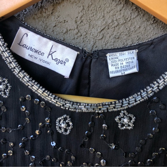 Bling is the New Normal! vintage silk bead& sequin top - Picture 10 of 11